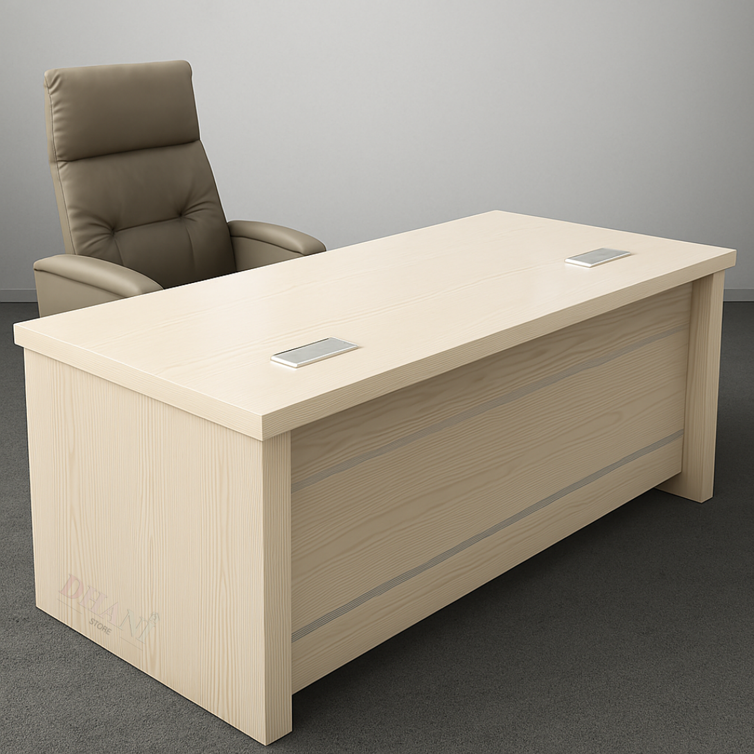 Escritorio Ejecutivo de Madera Monarquía Beige Oficina Presidencial Clásica 4