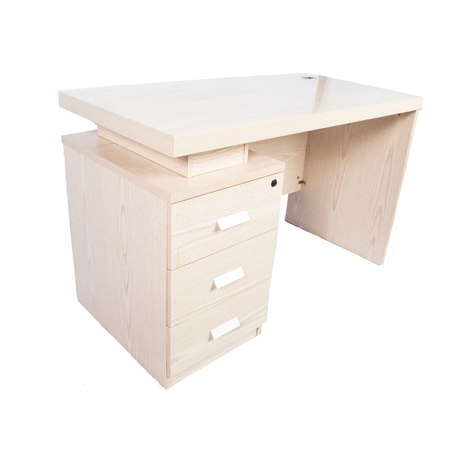 Escritorio Ejecutivo de Madera Beige con Cajones Estilo Clásico 5