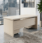 Escritorio Ejecutivo de Madera con 2 Cajones y Gabinete Beige para Oficina - Miniatura 2