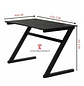 Escritorio Gamer Minimalista en Z Negro para Oficina y Setup Profesional - Miniatura 4