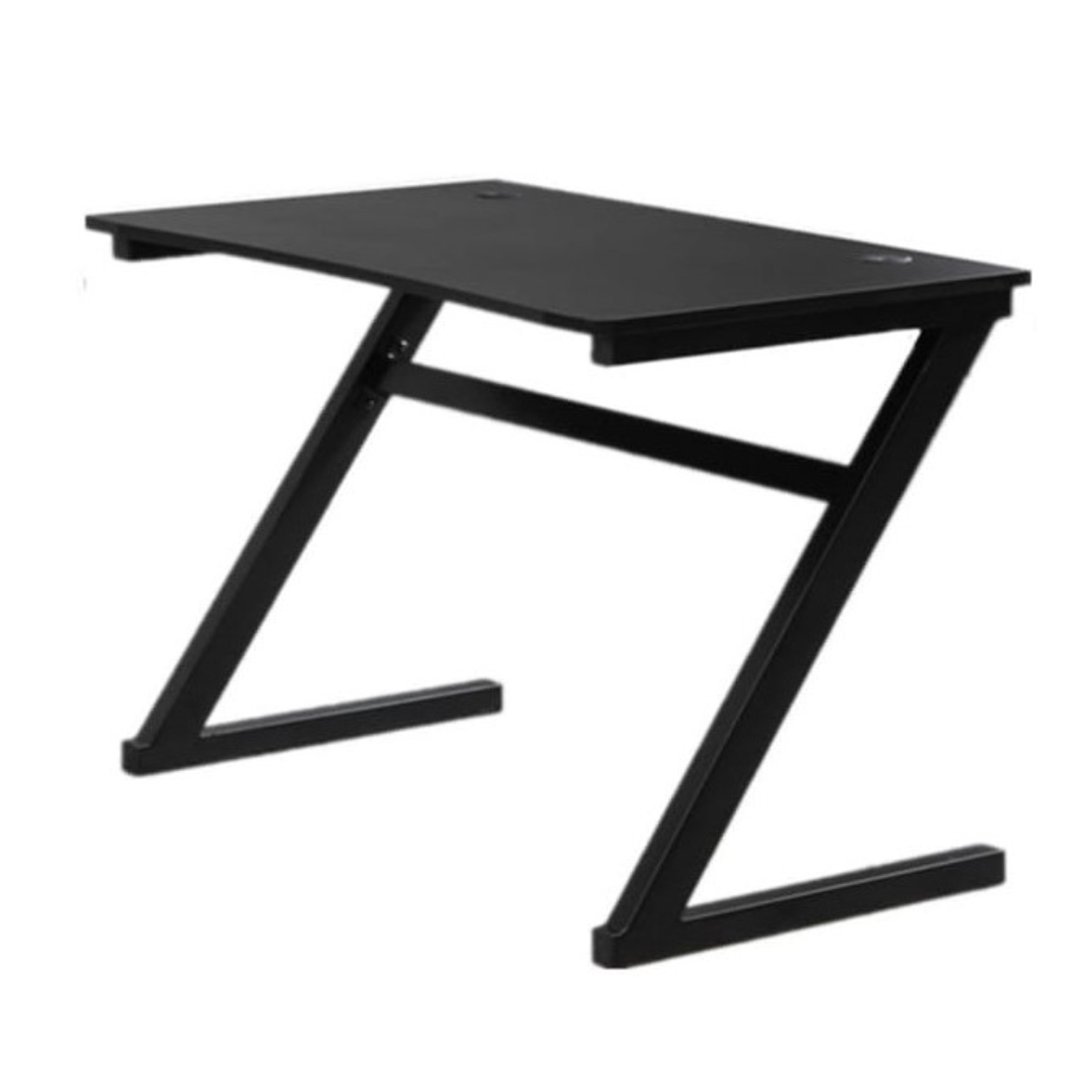 Escritorio Gamer Minimalista en Z Negro para Oficina y Setup Profesional 2