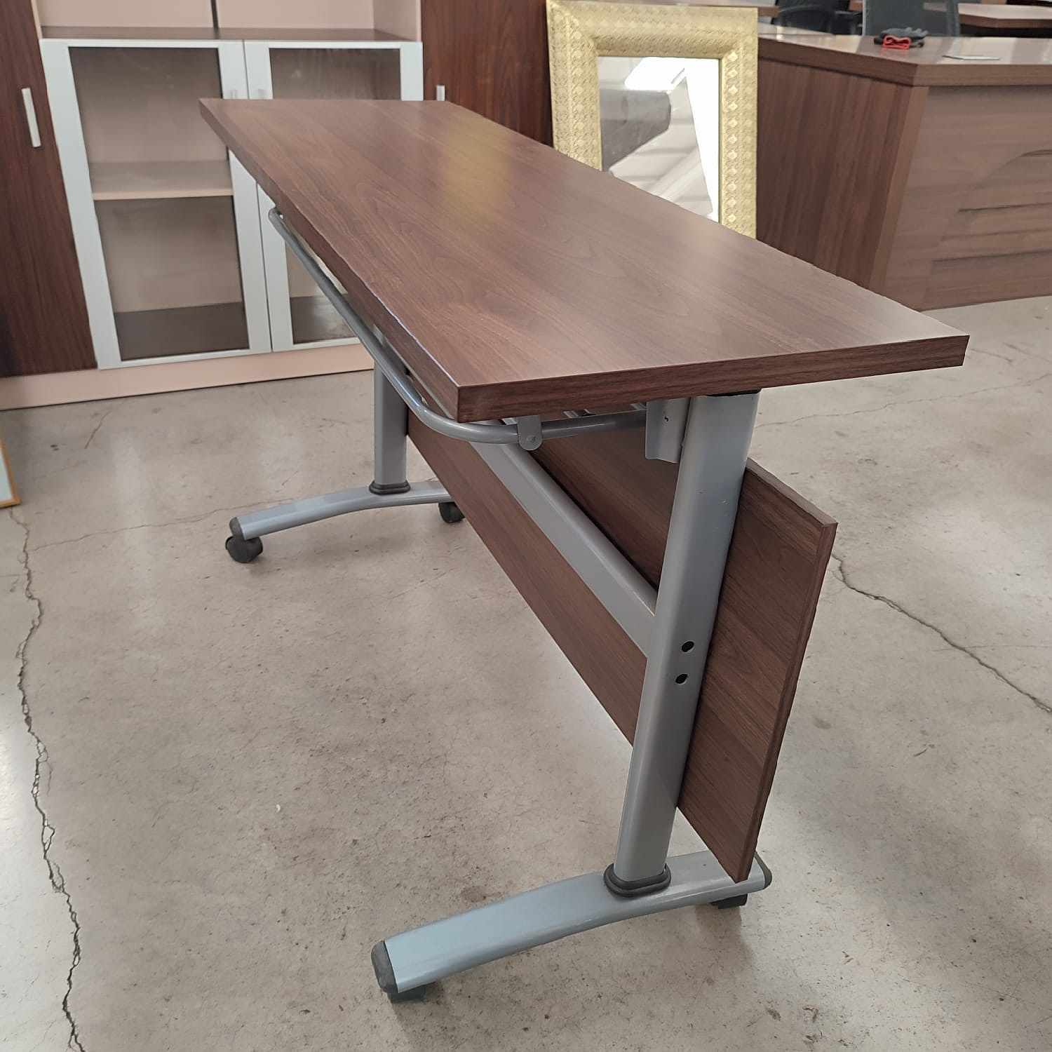 Escritorio de Oficina de Madera Plegable Café 5