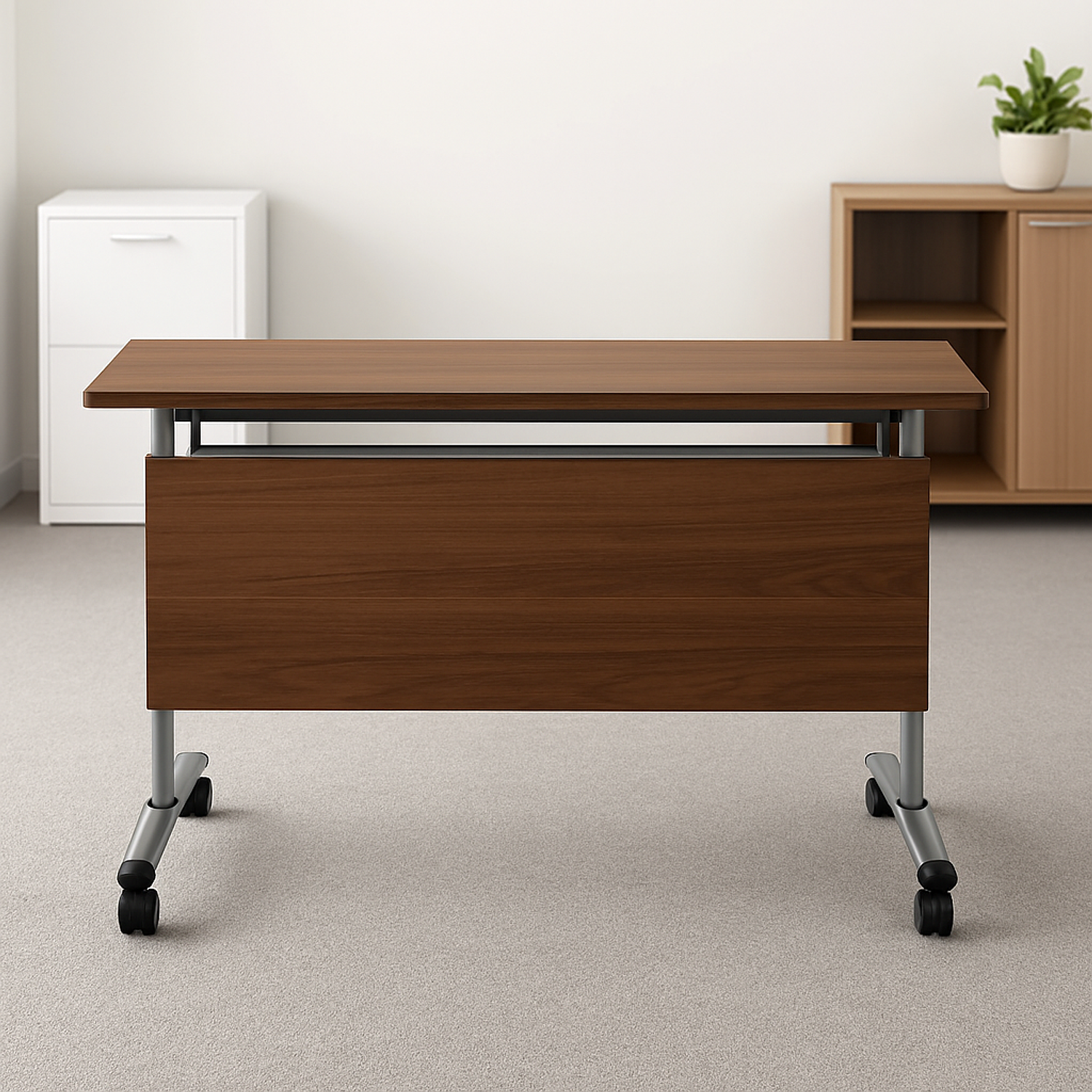 Escritorio de Oficina de Madera Plegable Café 2