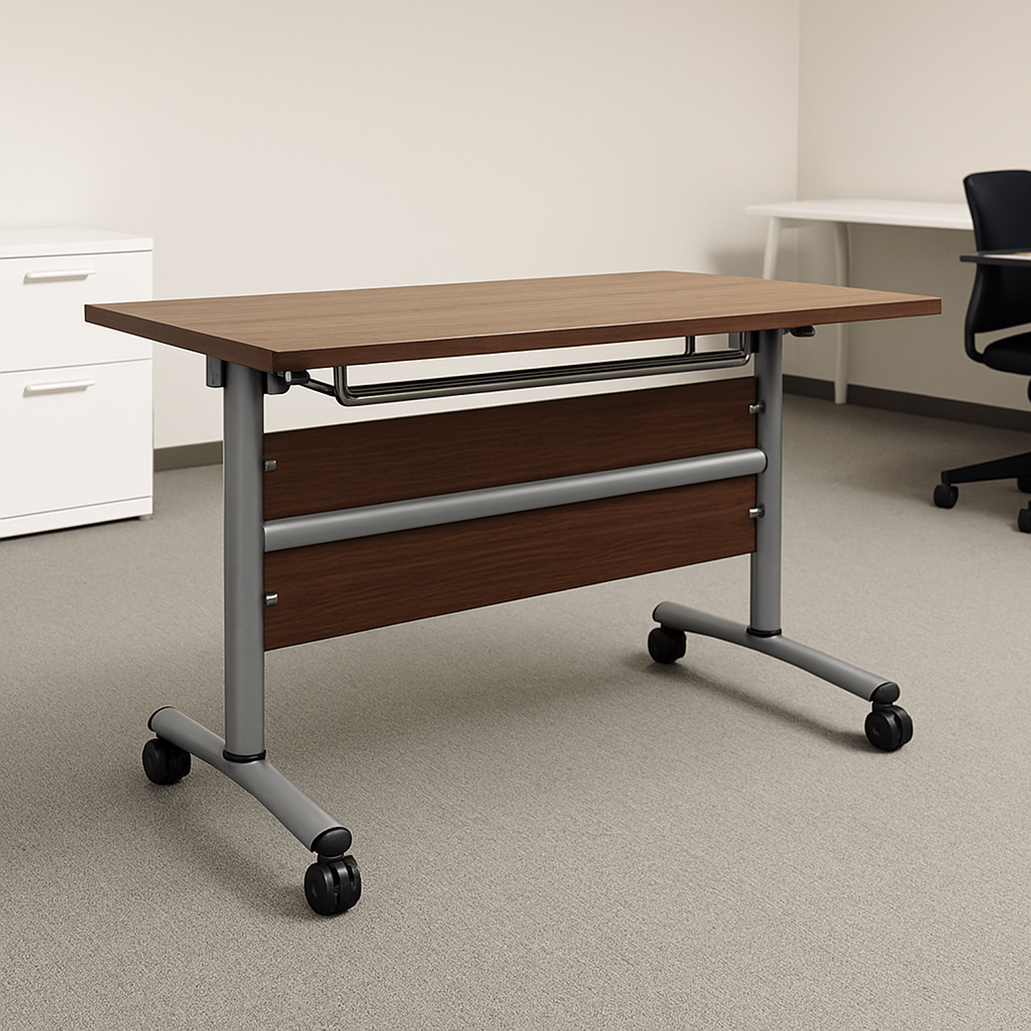 Escritorio de Oficina de Madera Plegable Café 3