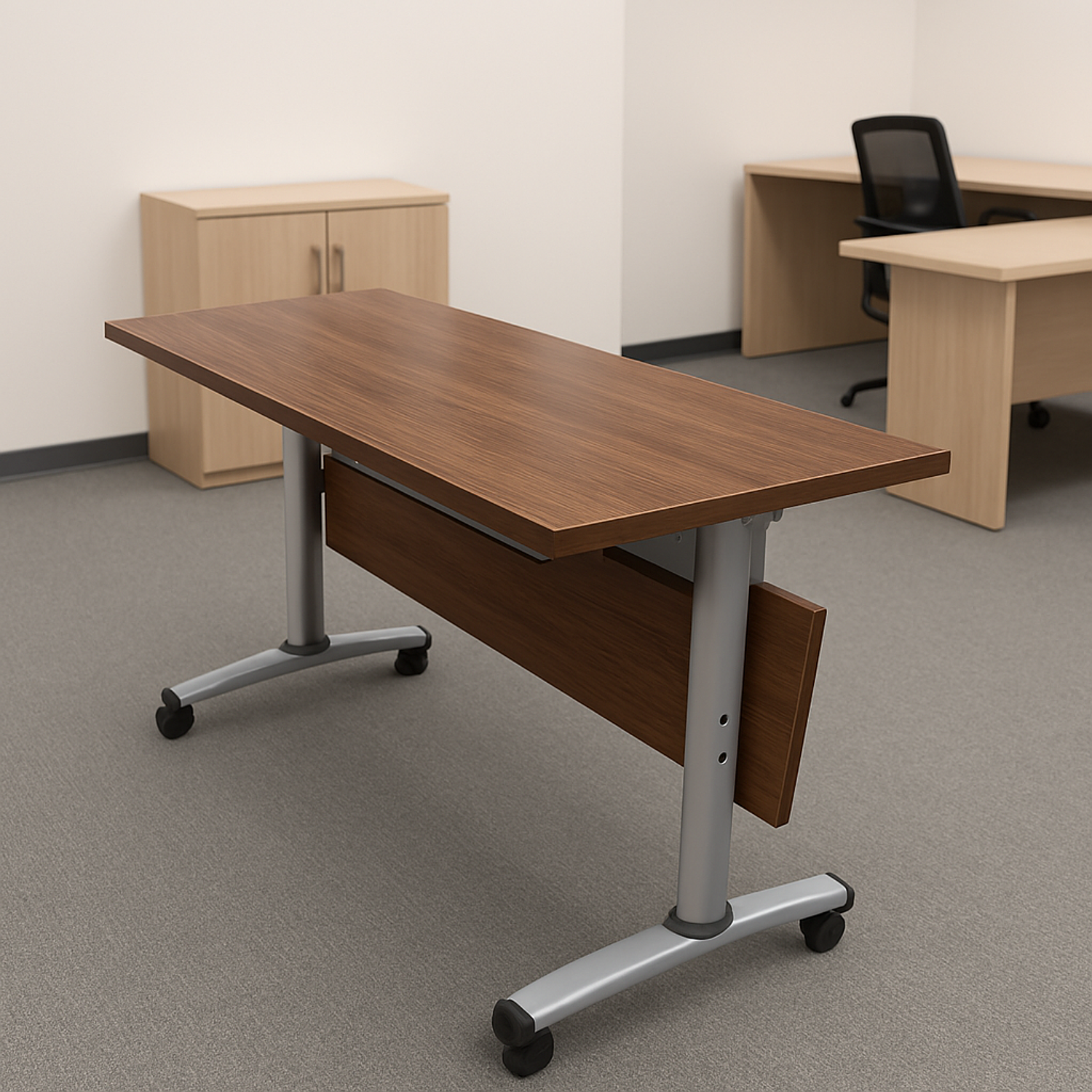 Escritorio de Oficina de Madera Plegable Café 1