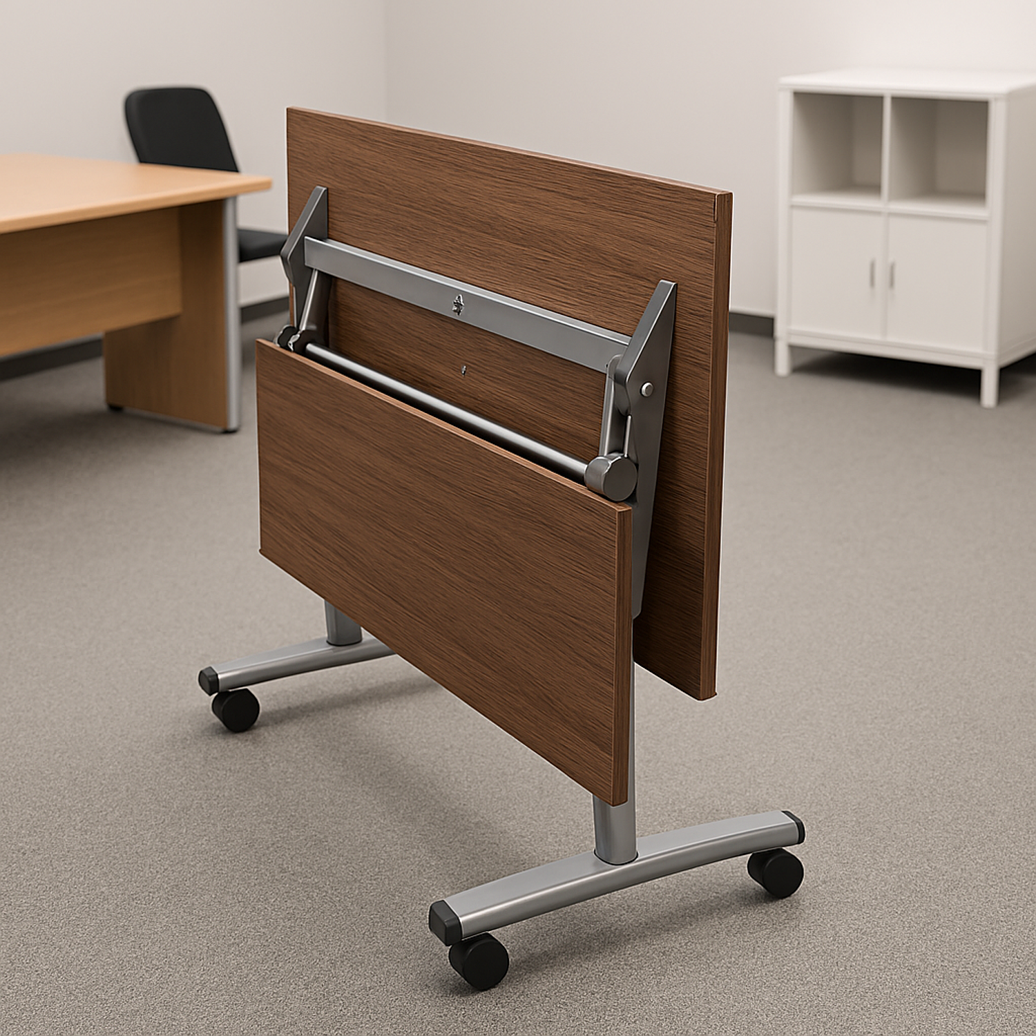 Escritorio de Oficina de Madera Plegable Café 4