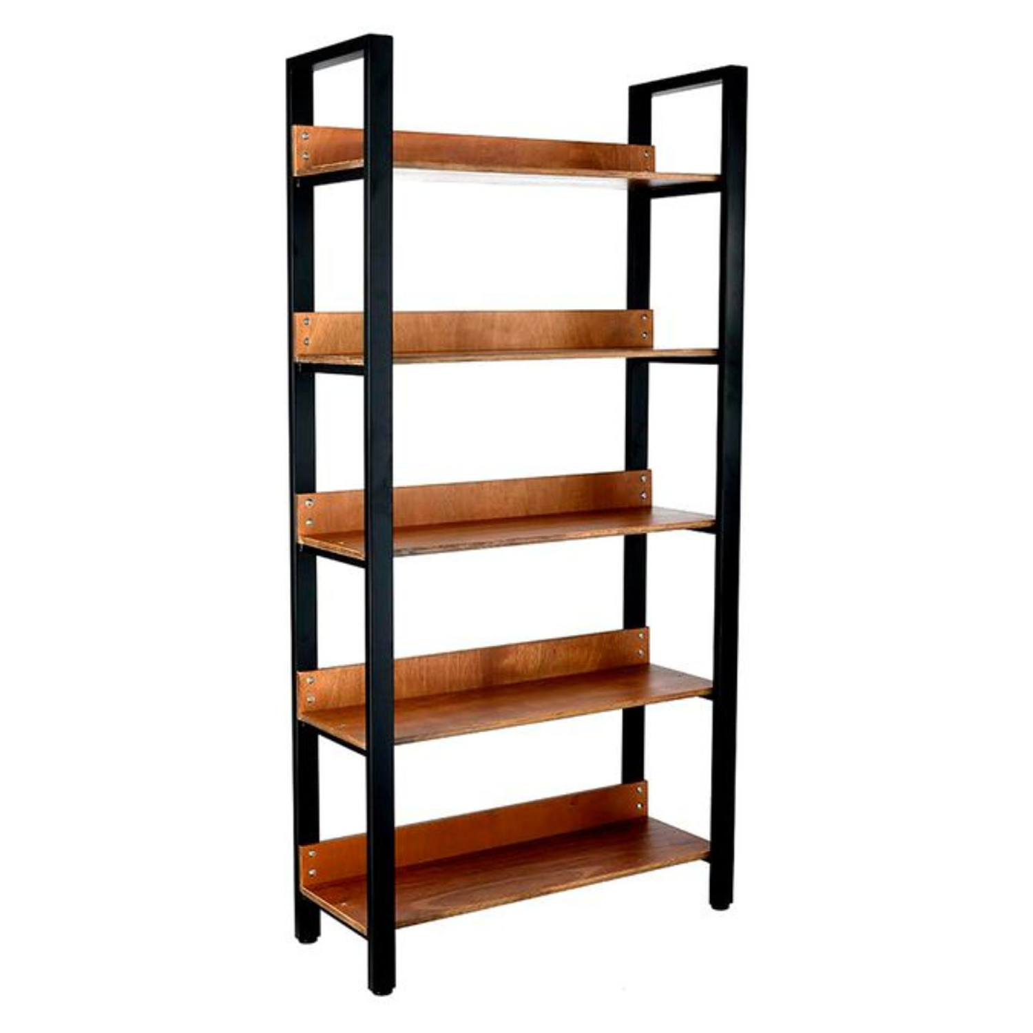 Estantería Moderno Minimalista de Madera y Hierro para Oficina y Hogar 1