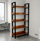 Estantería Moderno Minimalista de Madera y Hierro para Oficina y Hogar - Miniatura 3