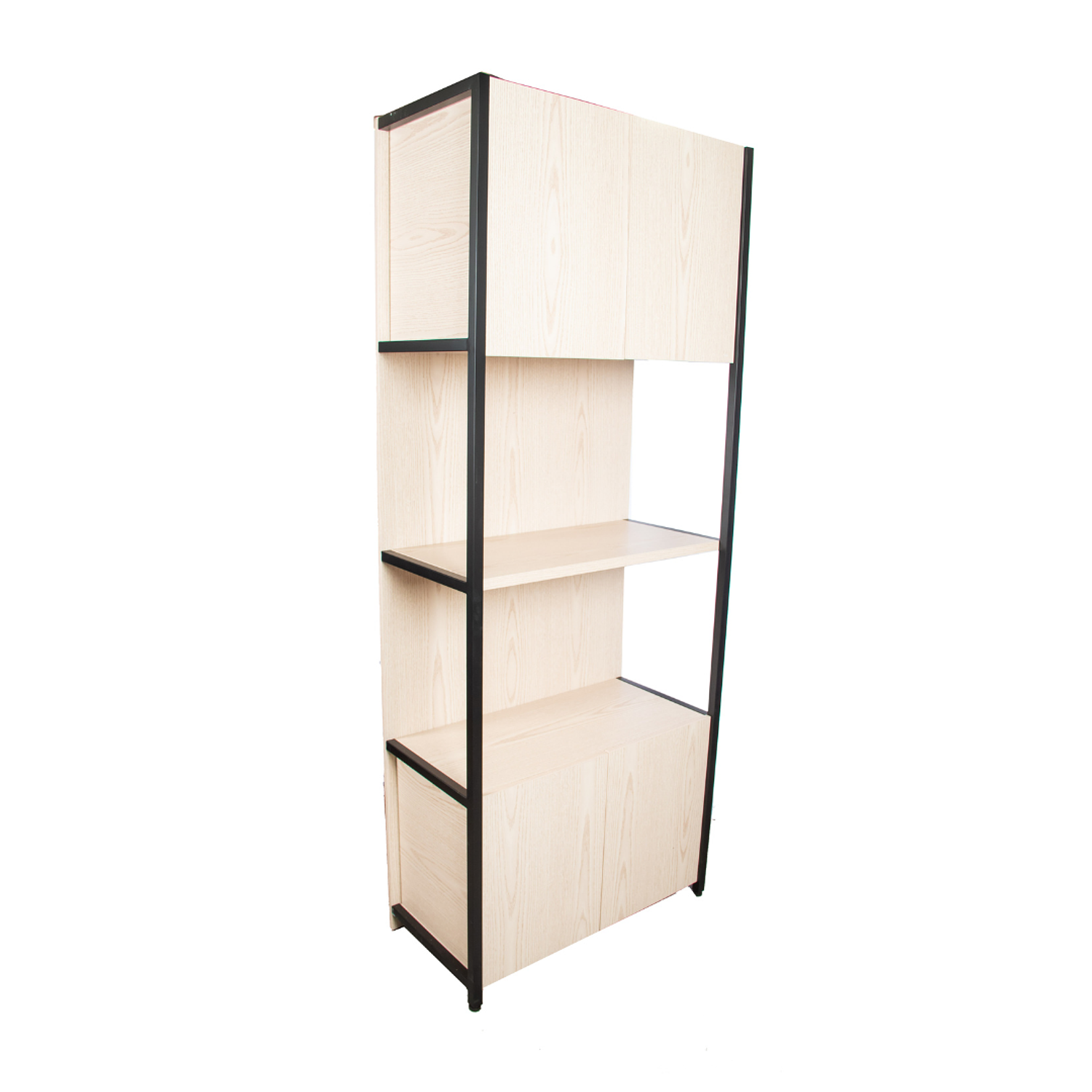 Estantería de Madera y Hierro con 2 Cajones y 2 Repisas para Oficina u Hogar 7