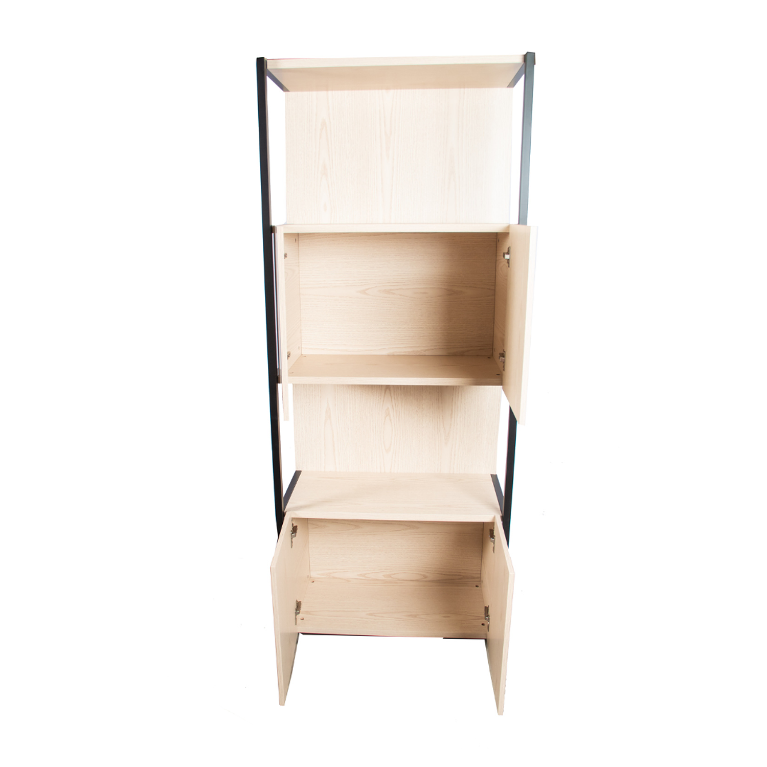 Estantería para Oficina de Madera y Hierro con 2 Repisas y 2 Cajones  4