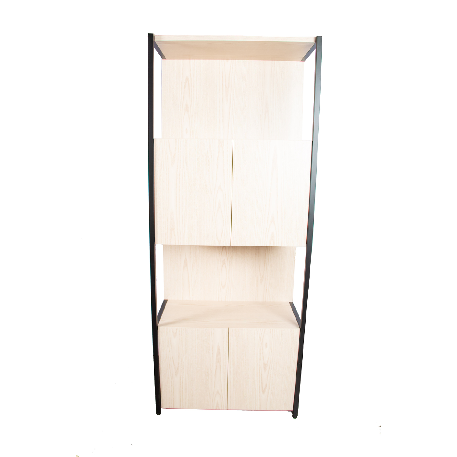 Estantería para Oficina de Madera y Hierro con 2 Repisas y 2 Cajones  5