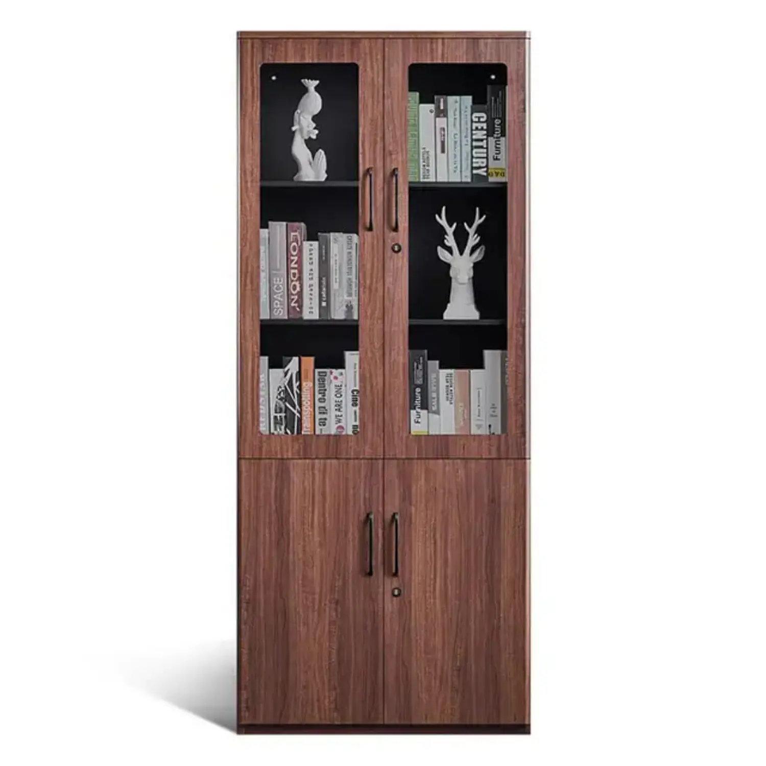 Vitrina de Madera Moderna con Puertas de Vidrio para Oficina u Hogar 6