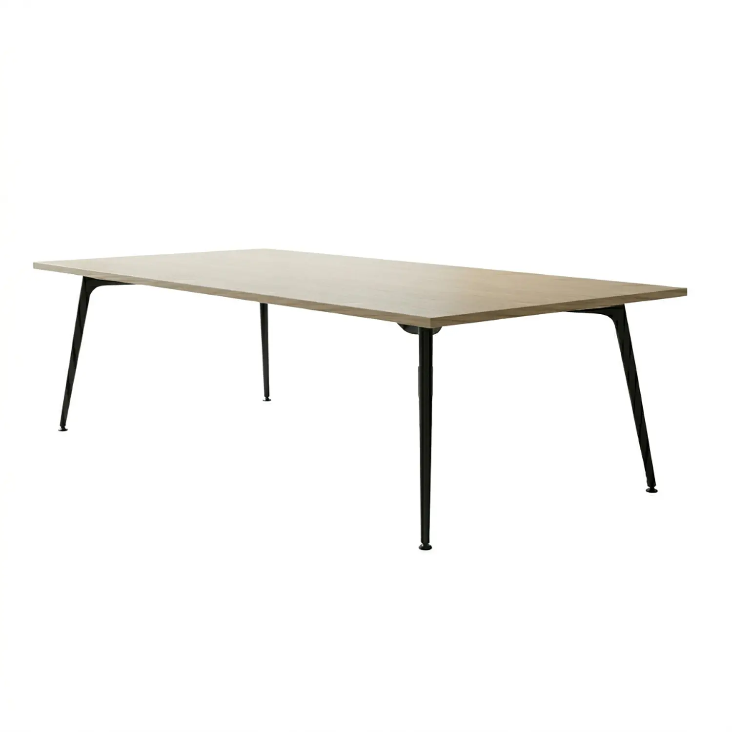 Mesa de Reuniones Rectangular de Madera Beige o Caoba Oscuro 3