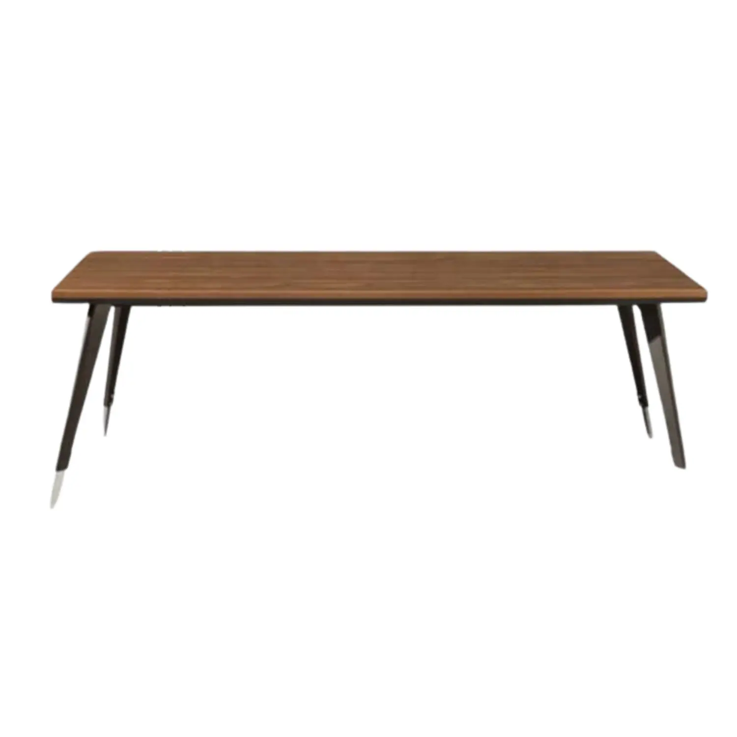Mesa de Reuniones Rectangular de Madera Beige o Caoba Oscuro 7
