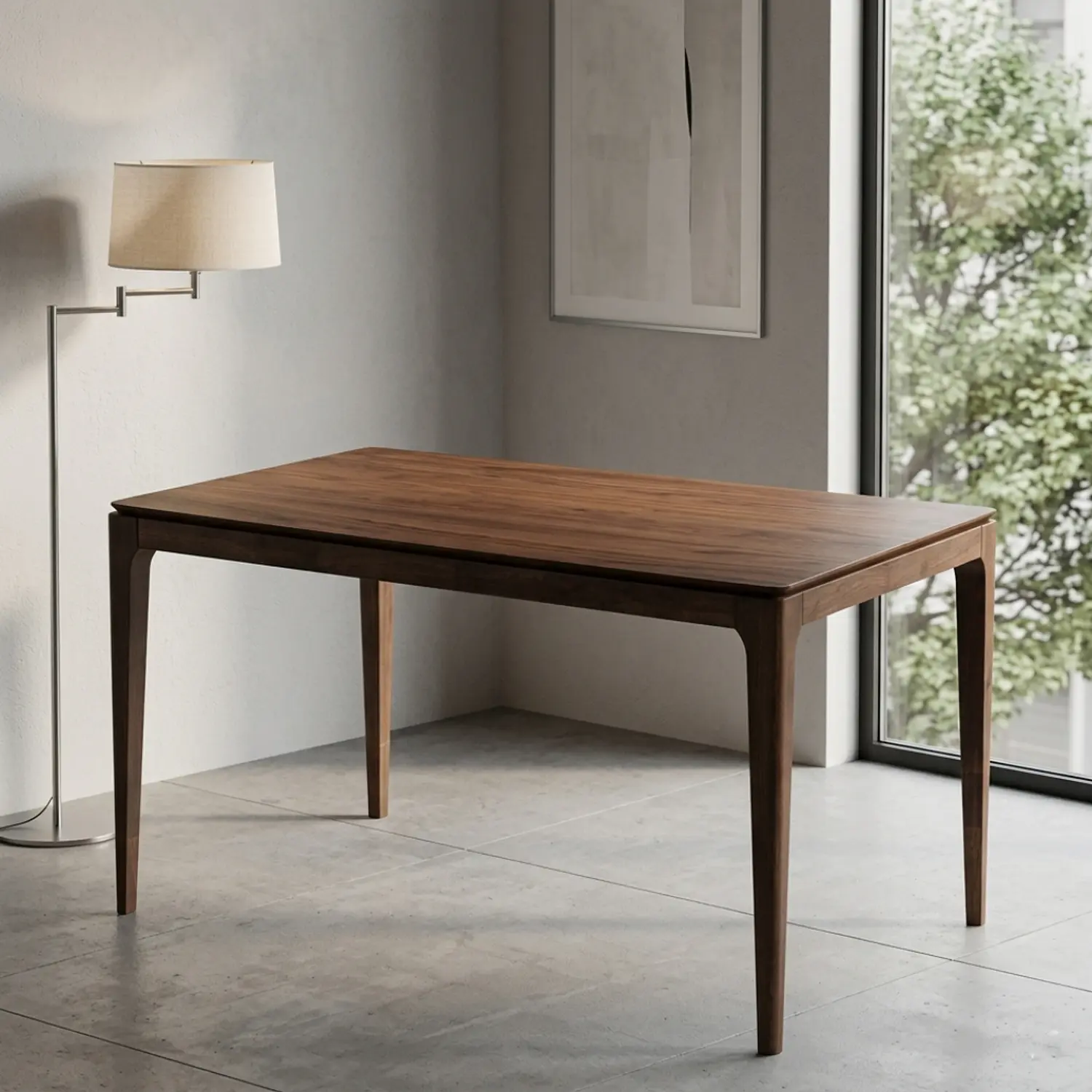 Mesa de Reuniones Rectangular de Madera para 4 y 6 Sillas  7