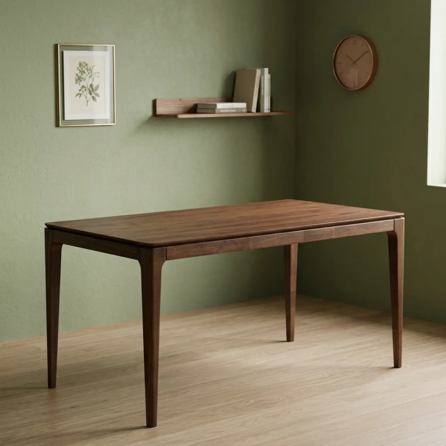 Mesa de Reuniones Rectangular de Madera para 4 y 6 Sillas  1