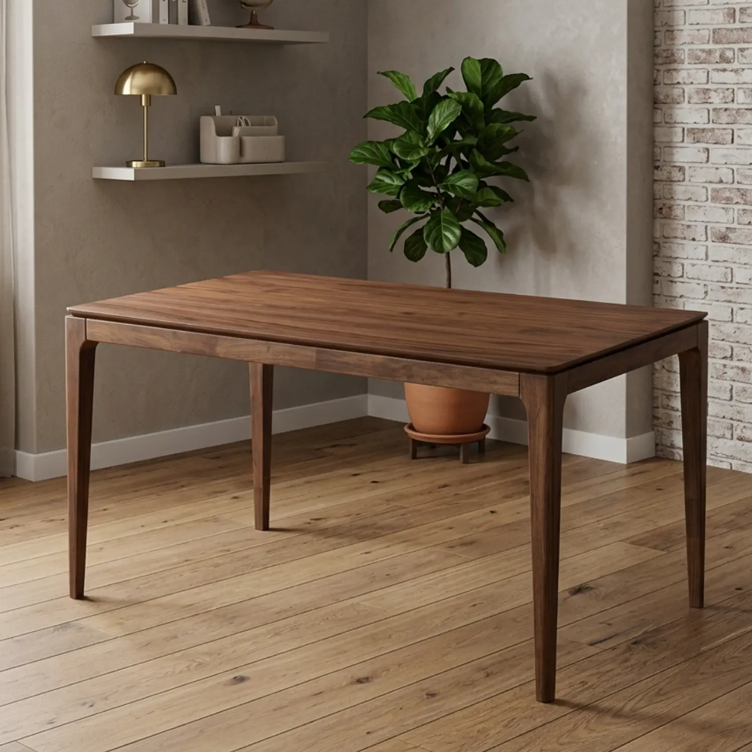 Mesa de Reuniones Rectangular de Madera para 4 y 6 Sillas  4