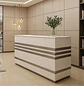 Mostrador de Recepción Moderno Blanco 120 cm para Oficina - Miniatura 5