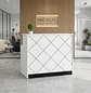 Mostrador de Recepción Blanco con Diseño Rombo Moderno - Miniatura 2