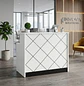 Mostrador de Recepción Blanco con Diseño Rombo Moderno - Miniatura 1