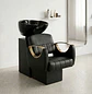 Lavapelo Profesional para Peluquería con Taza de Cerámica Blanca y Negro Detalles con Dorados – Ébano Dorado Pro - Miniatura 3