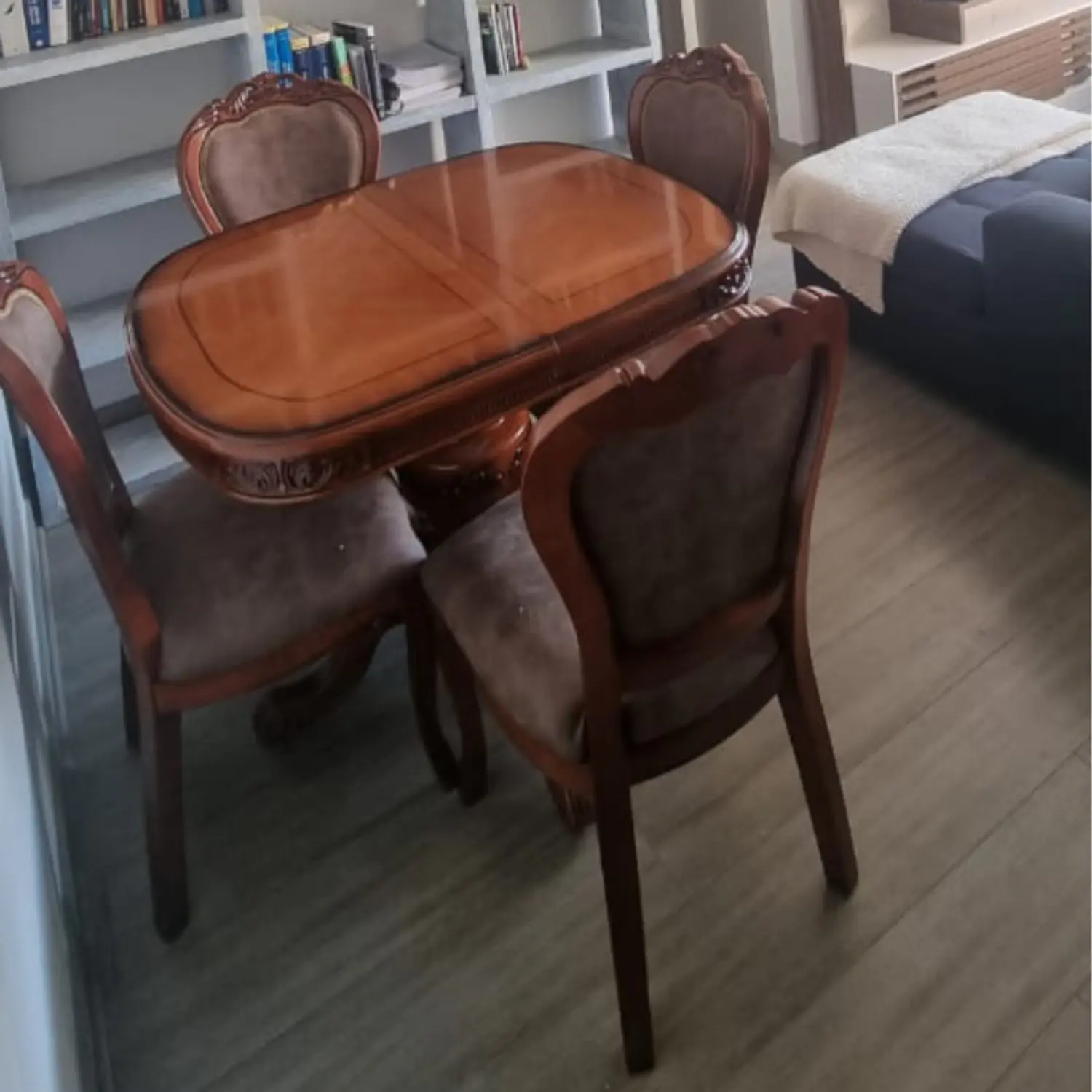 Comedor Extensible de 6 Sillas en Madera Roble Americano 4