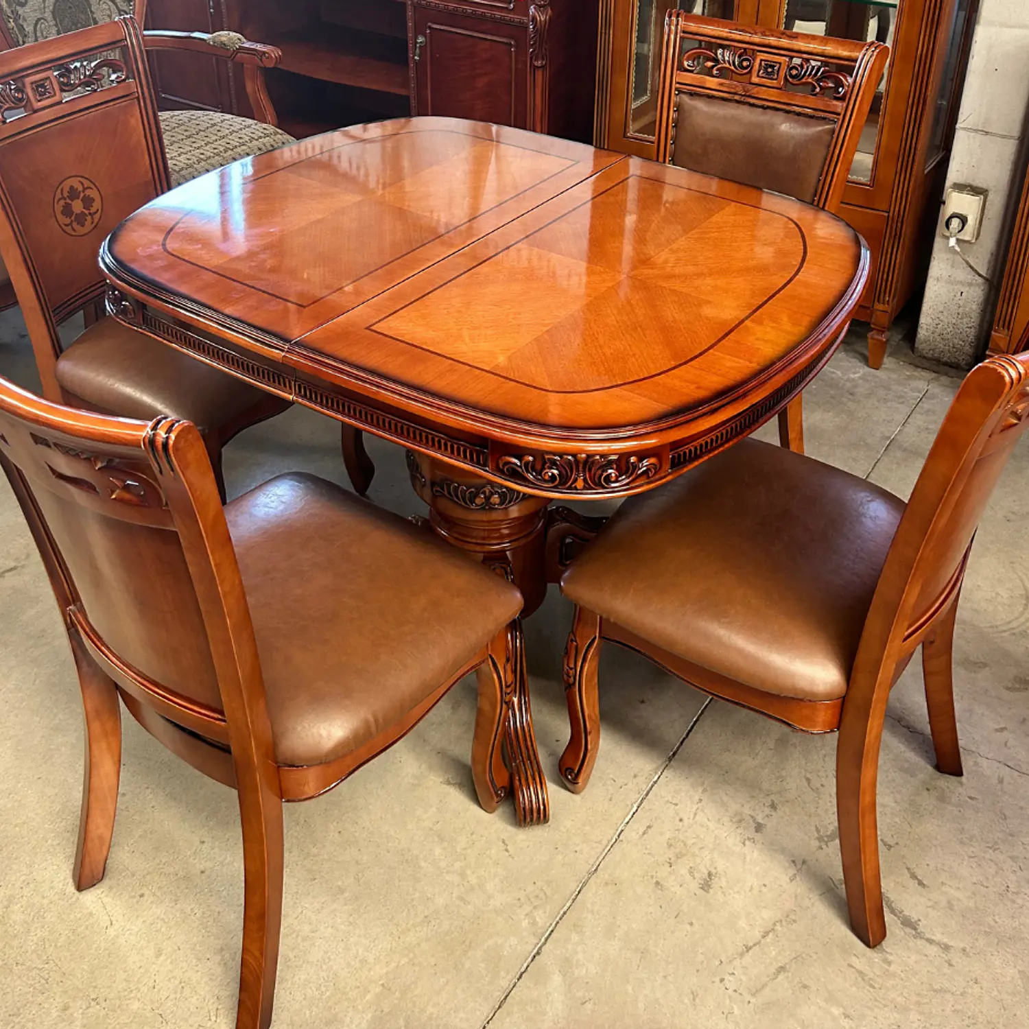 Comedor Extensible de 6 Sillas en Madera Roble Americano 5