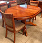 Comedor de 6 Sillas Oval Tallado en Madera Roble Americano  - Miniatura 4