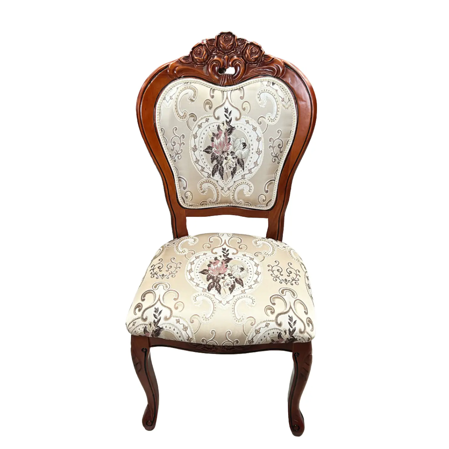 Comedor de 6 Sillas Oval Tallado en Madera Roble Americano  7