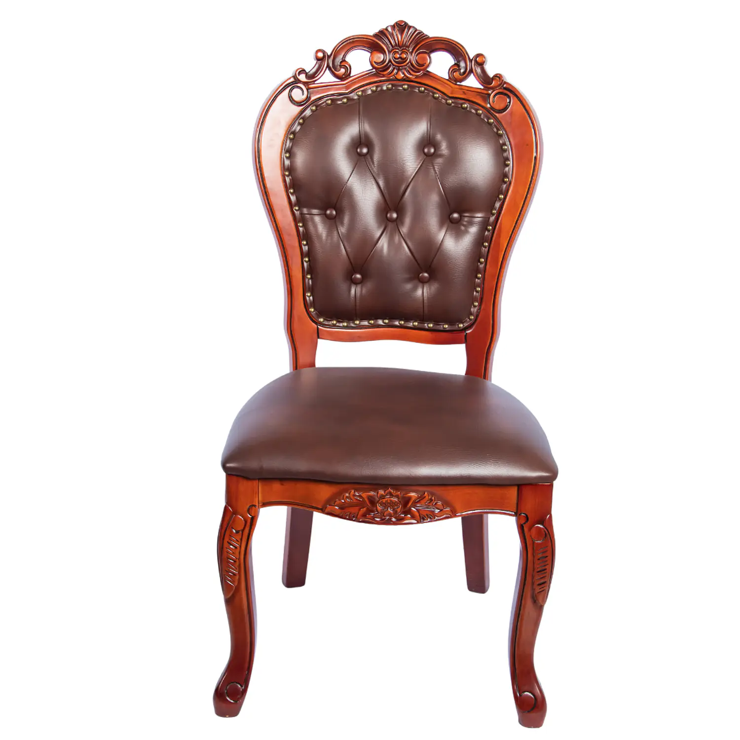 Comedor de 6 Sillas Oval Tallado en Madera Roble Americano  15