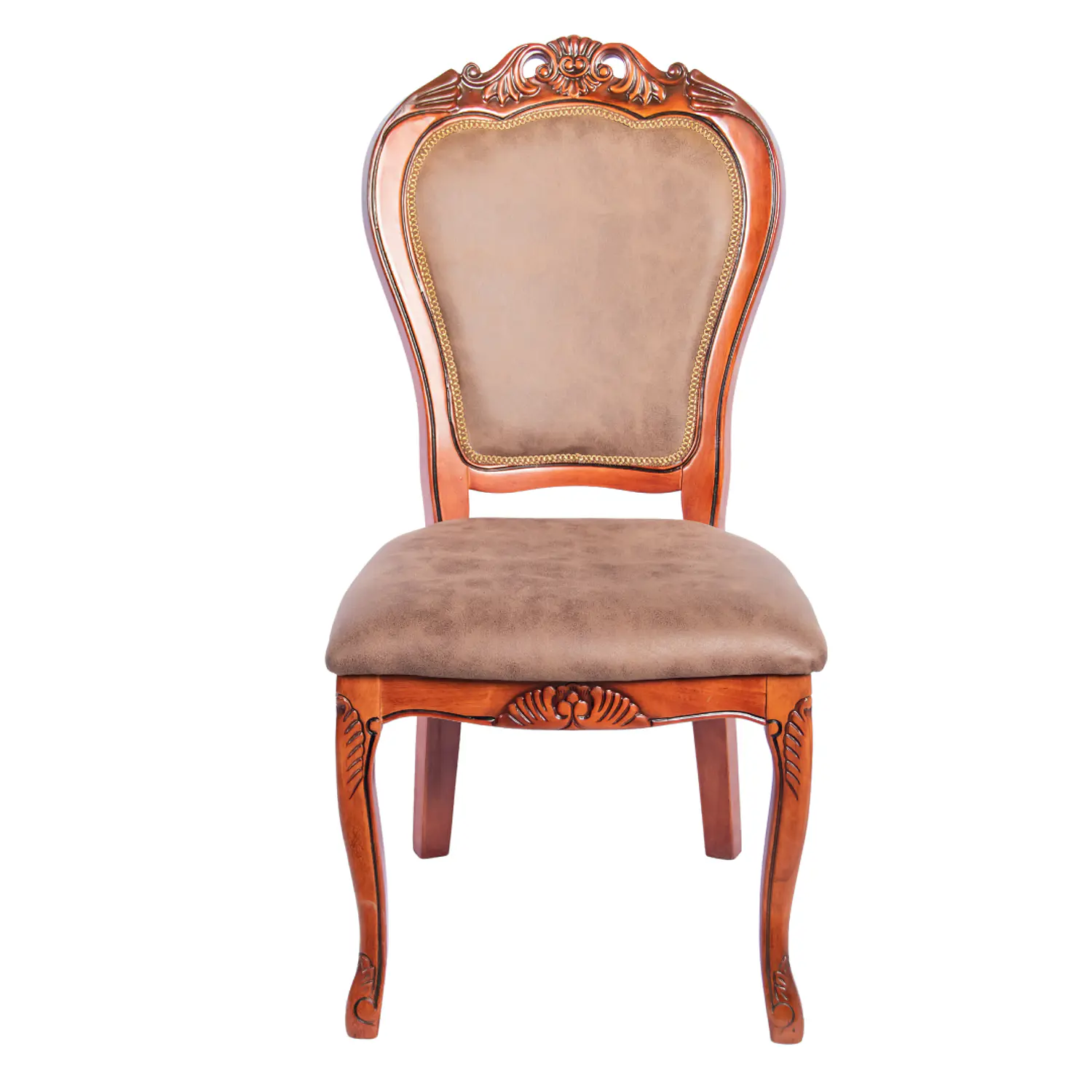 Comedor de 6 Sillas Oval Tallado en Madera Roble Americano  8