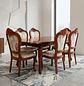 Comedor Clásico Retráctil de Roble Americano con 6 Sillas - Miniatura 1