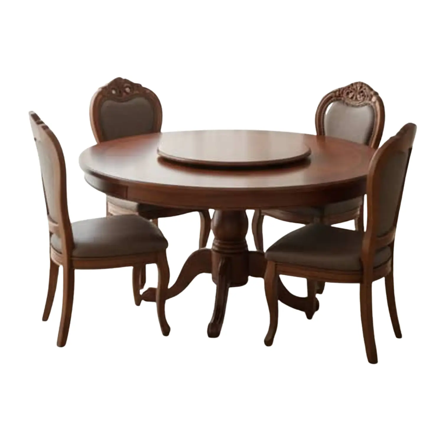Comedor Redondo de 6 Sillas en Madera de Roble Americano 4