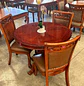 Comedor Clásico Redondo y 4 Sillas Puestos en Roble Americano - Miniatura 8