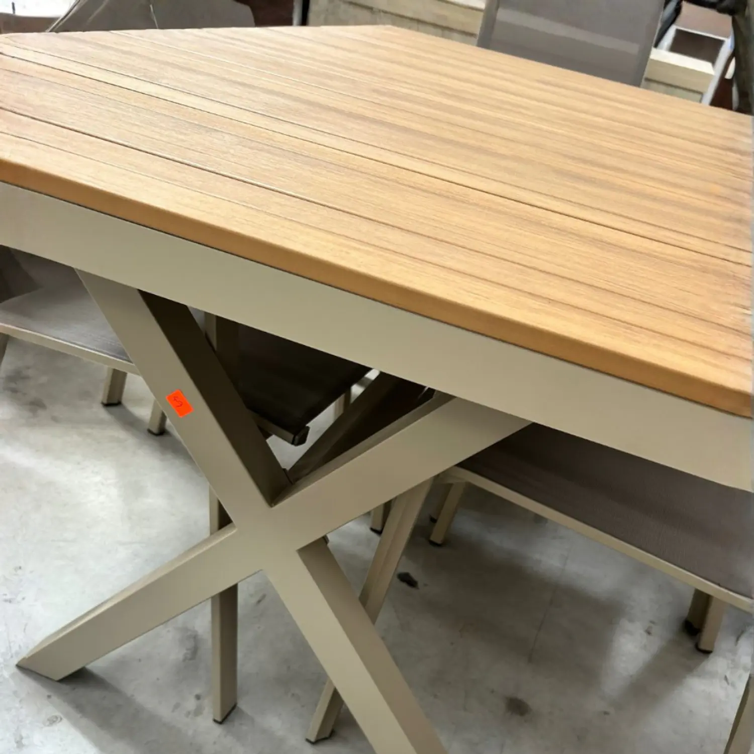 Mesa Rectangular de Terraza Melamina con 6 Sillas 4