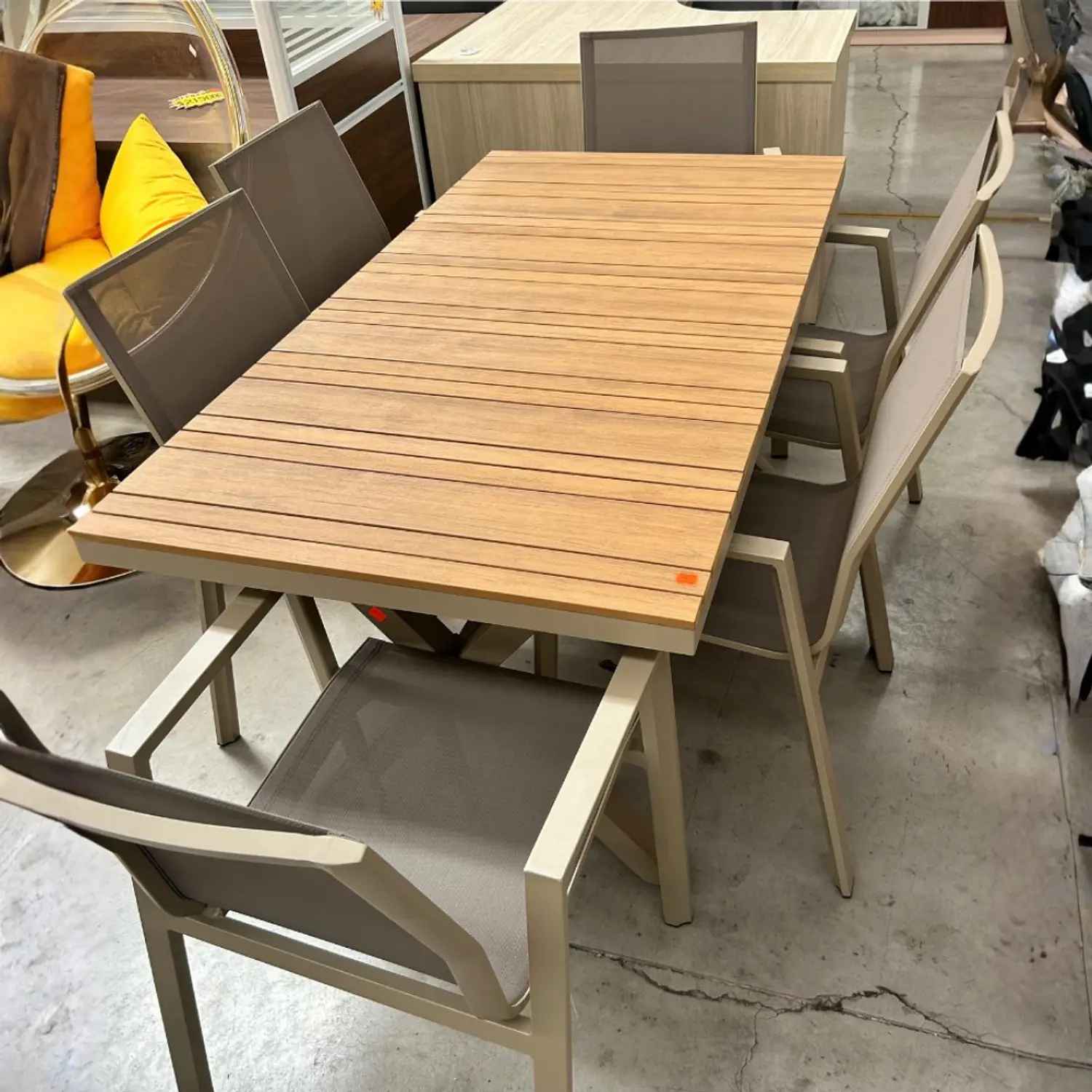 Mesa Rectangular de Terraza Melamina con 6 Sillas 5