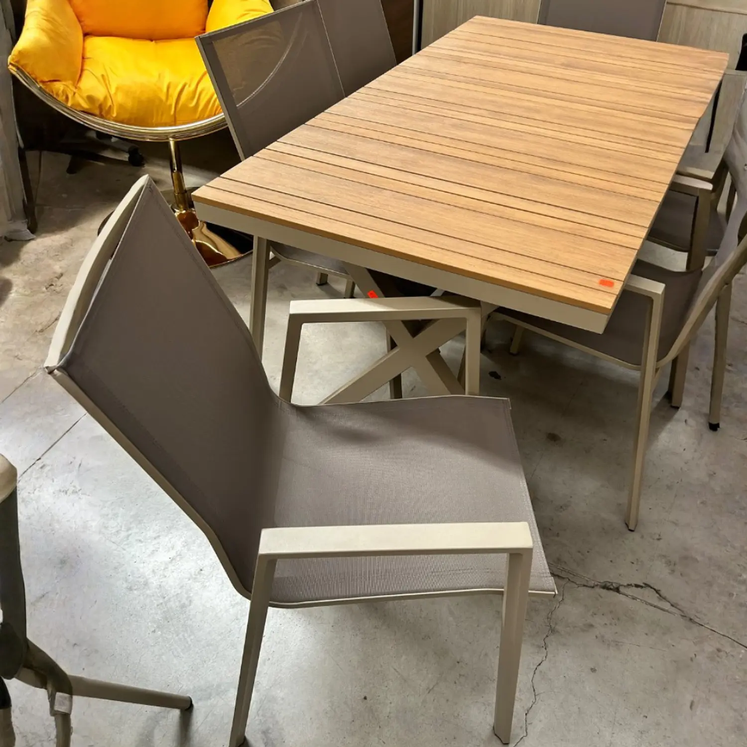 Mesa Rectangular de Terraza Melamina con 6 Sillas 6