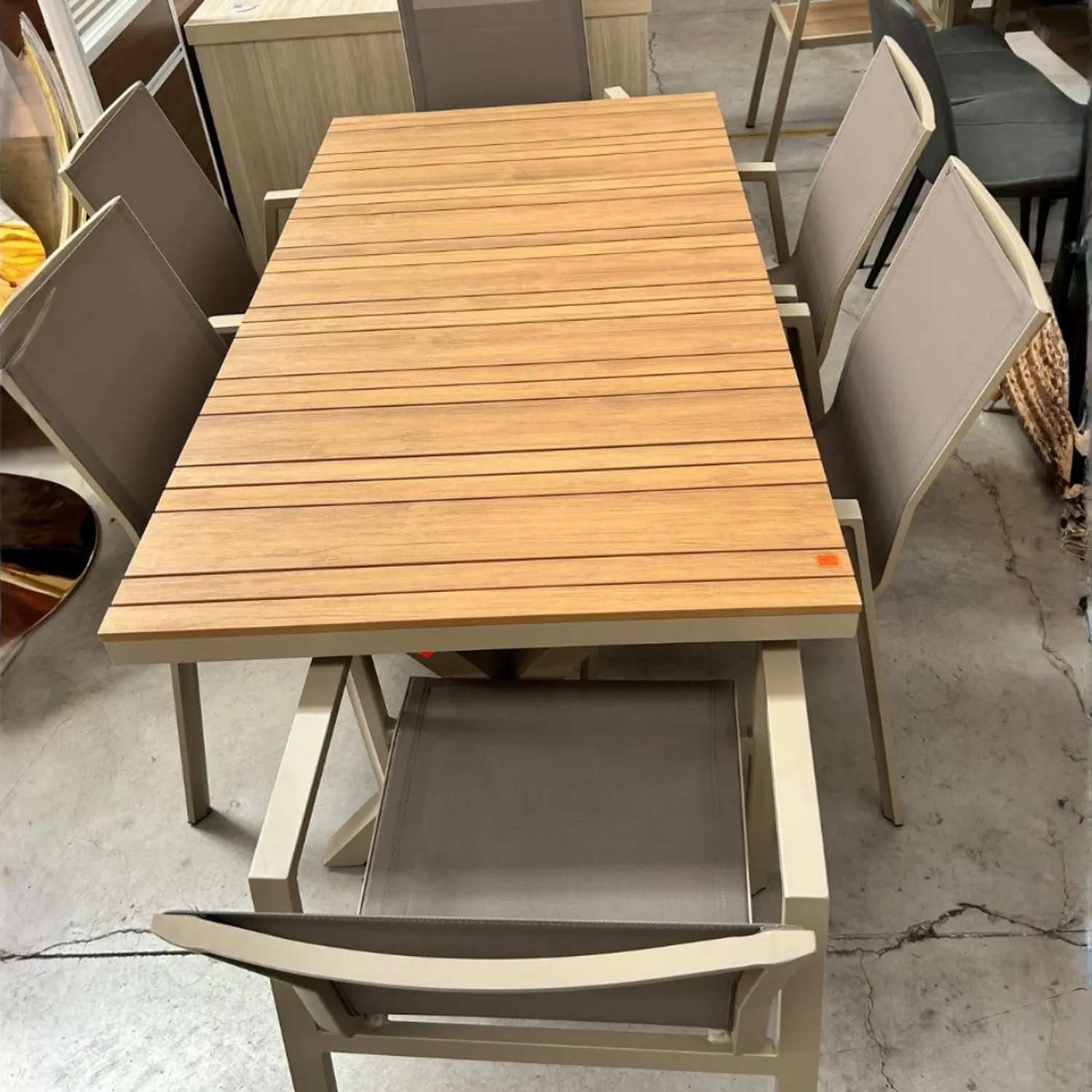 Mesa Rectangular de Terraza Melamina con 6 Sillas 7