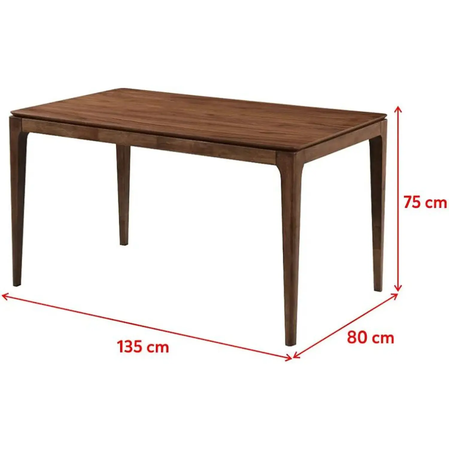 Juego de Comedor Rectangular de Madera con 4 Sillas con Detalles en el Tapiz  3