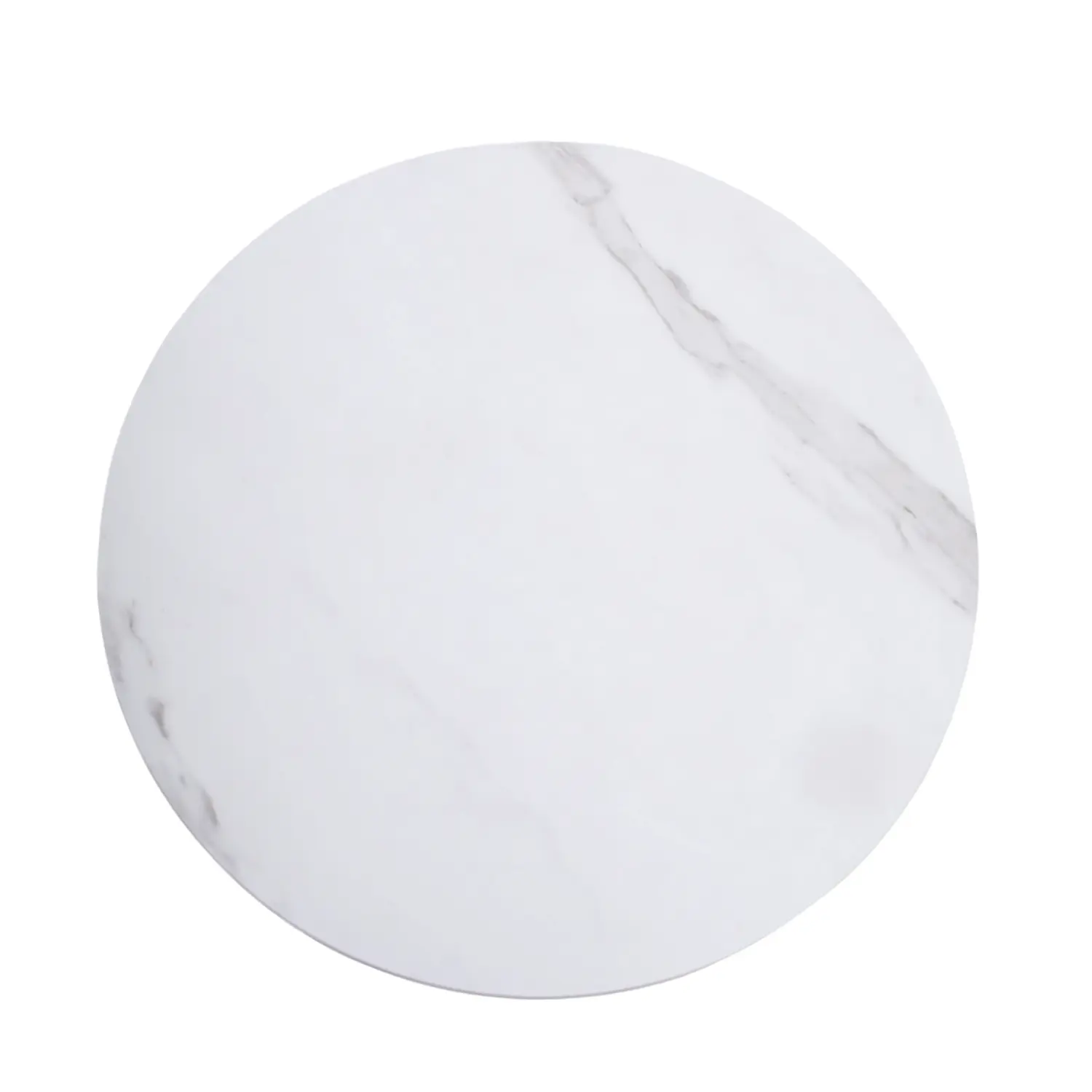 Mesa de Centro Redonda Mármol Blanco con Patas Doradas Nórdica  6