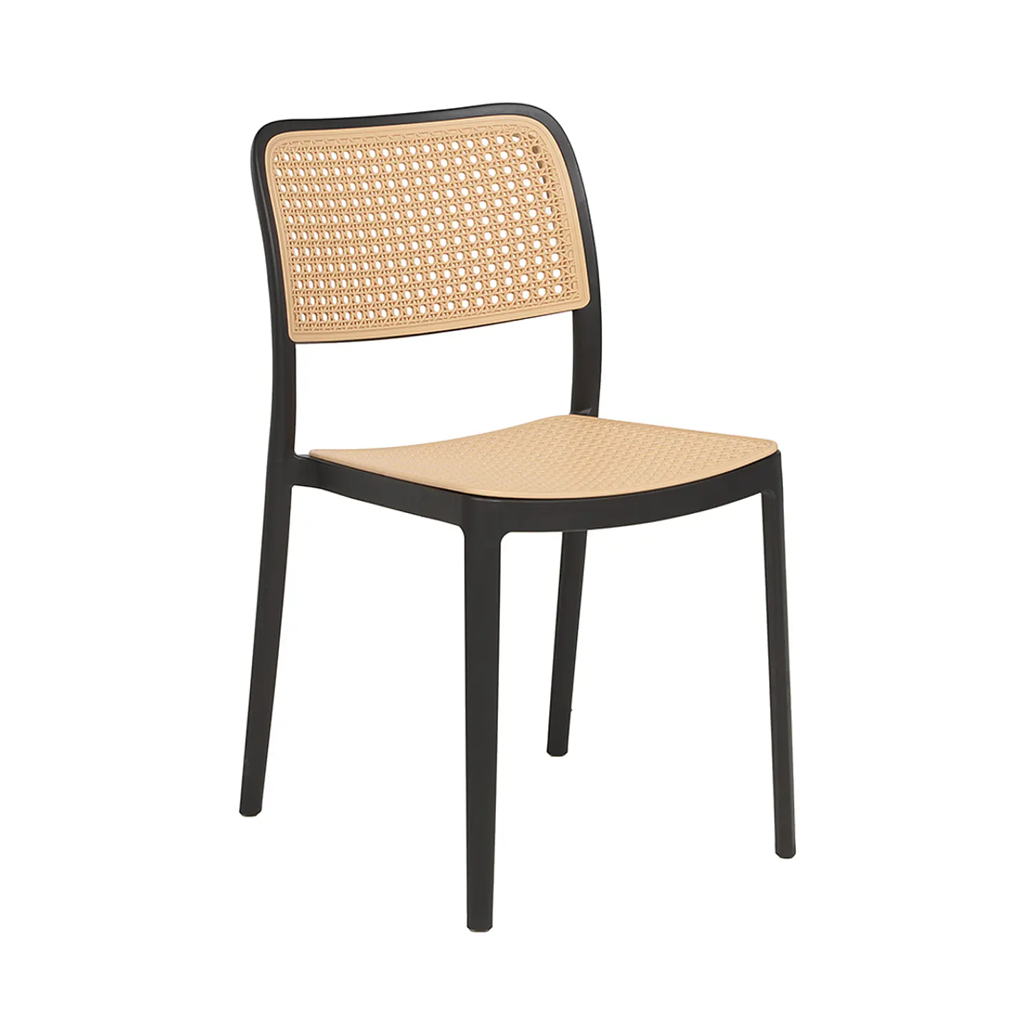 Silla de Terraza Beige Tipo Rejilla de Polipropileno 5