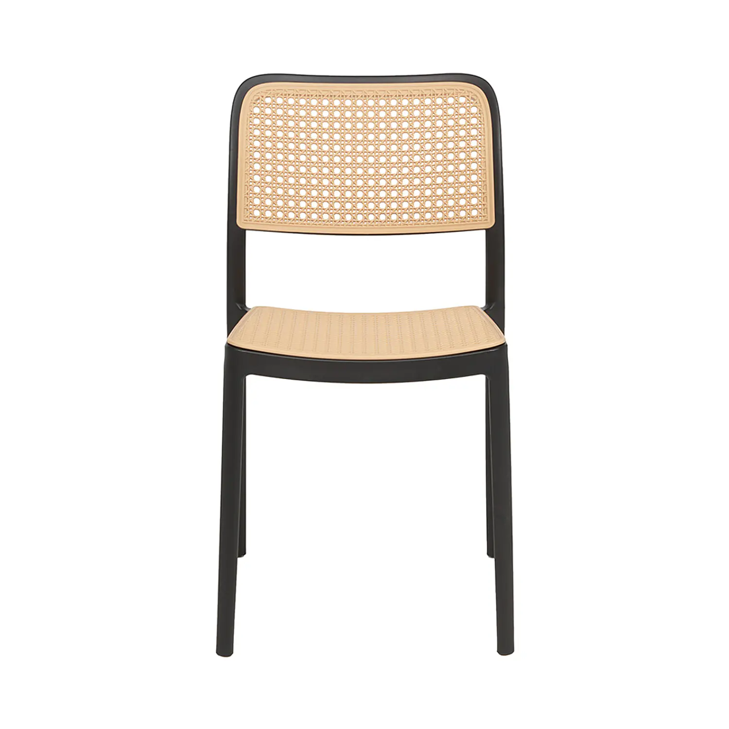 Silla de Terraza Beige Tipo Rejilla de Polipropileno 4