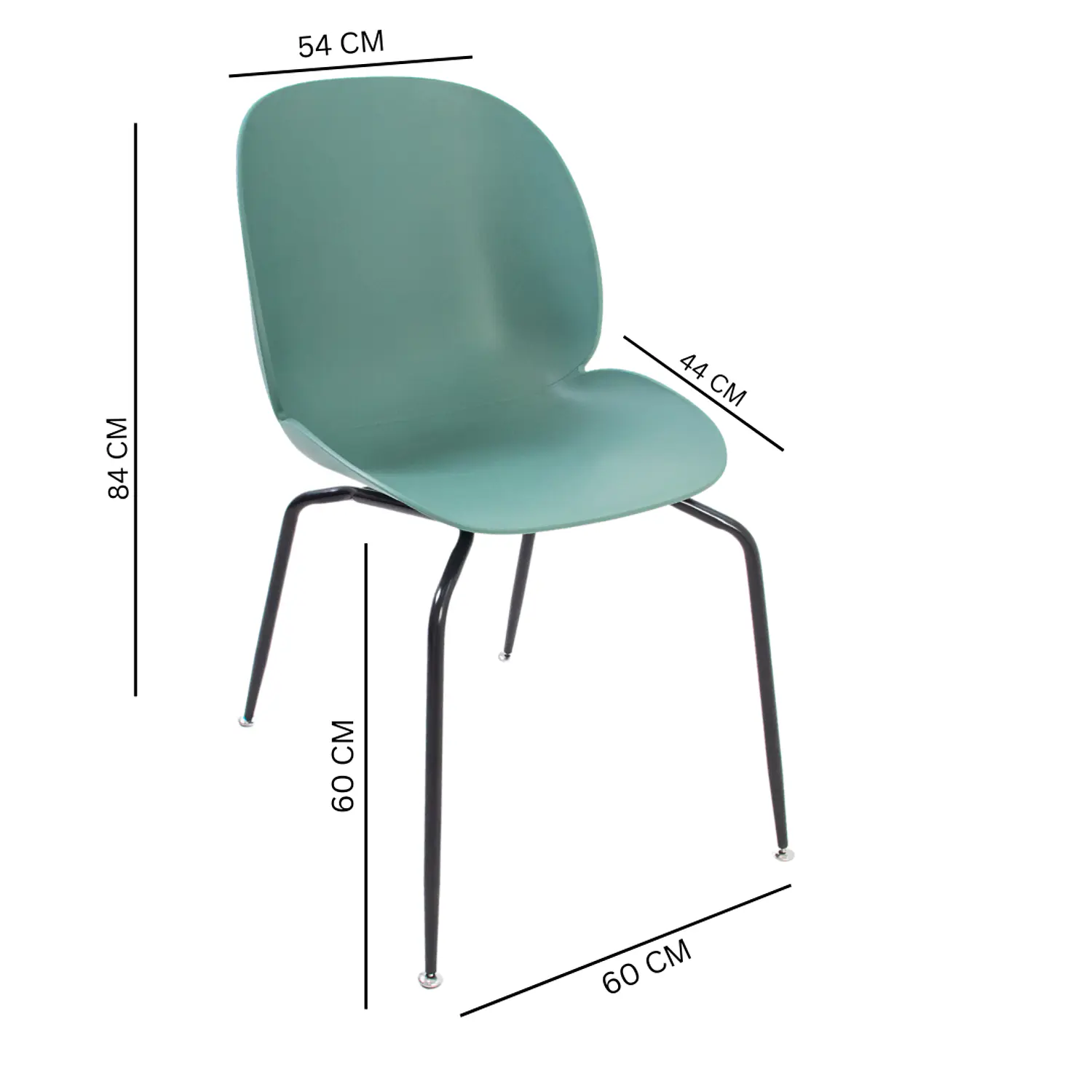Silla de Terraza y Comedor Nórdica Industrial Apilable 10