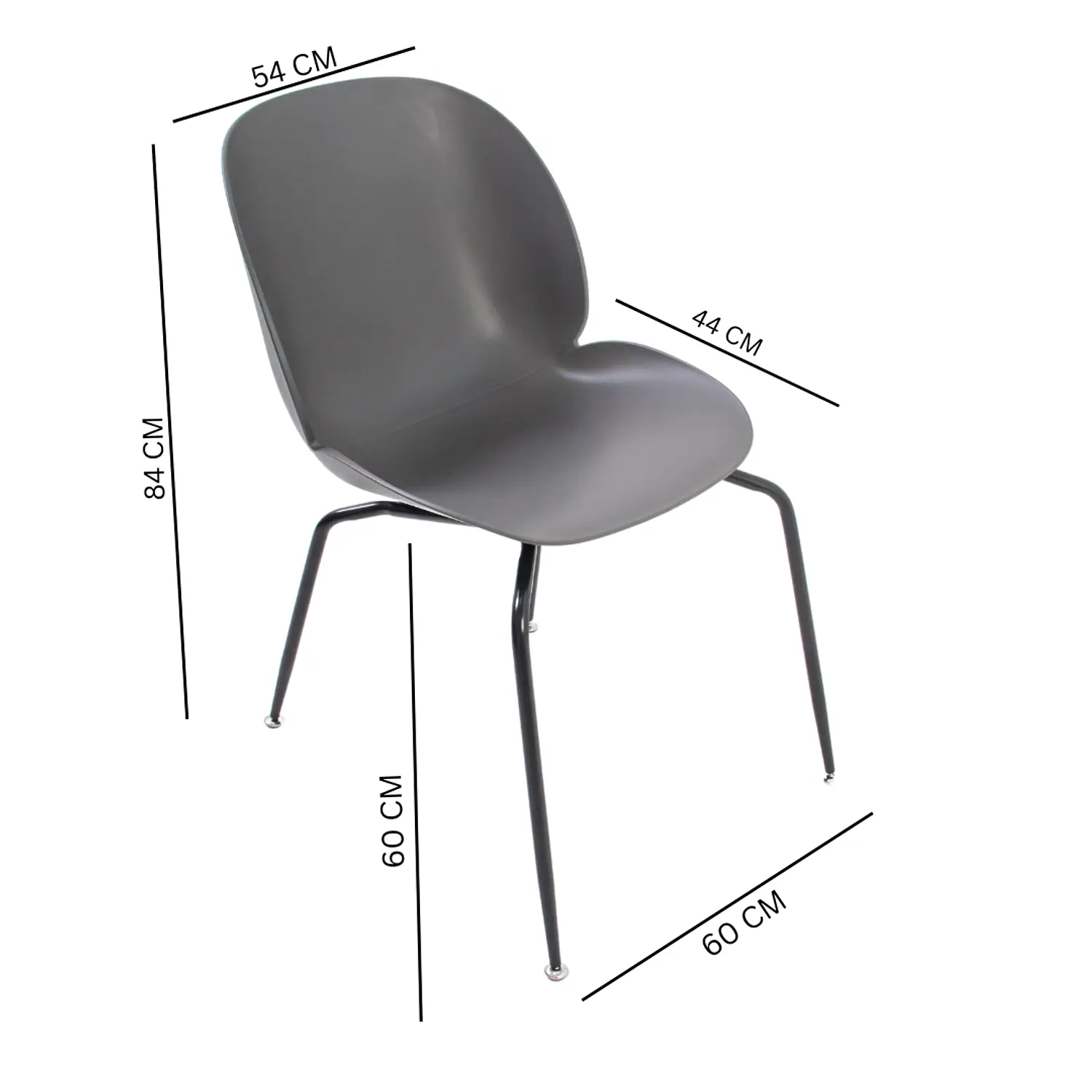 Silla de Terraza y Comedor Nórdica Industrial Apilable 14