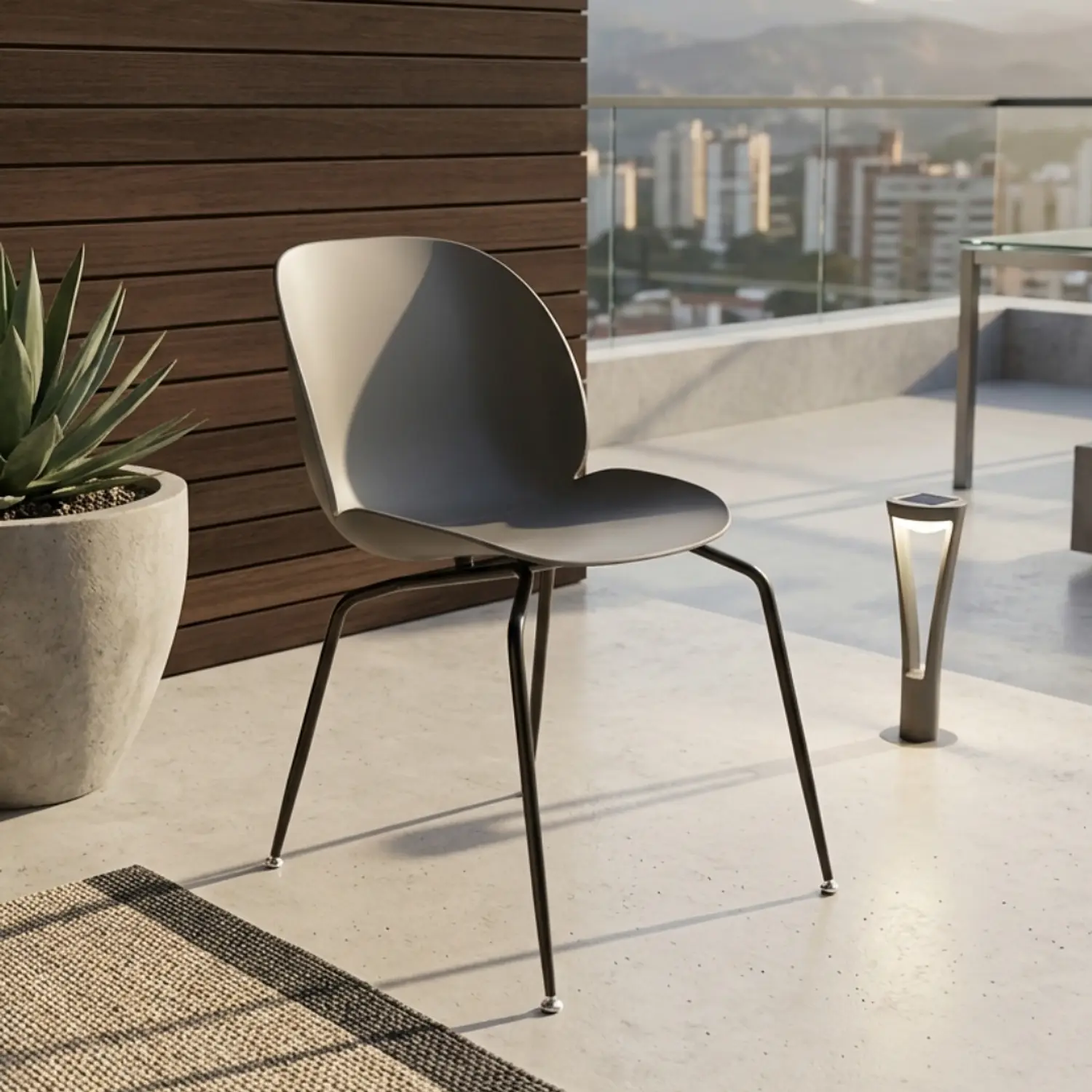 Silla de Terraza y Comedor Nórdica Industrial Apilable 11