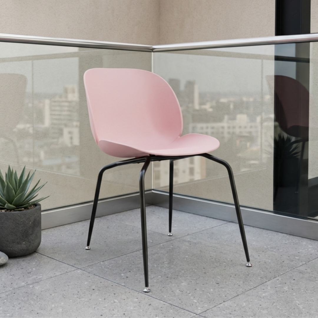 Silla de Restaurant o Terraza Comedor Hoffman Enrejada - Negra Completa