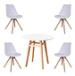 Comedor Redondo MDF Moderno con 4 Sillas Tulip  - Miniatura 8