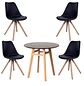 Comedor Redondo MDF Moderno con 4 Sillas Tulip  - Miniatura 2