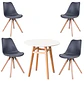 Comedor Redondo MDF Moderno con 4 Sillas Tulip  - Miniatura 6