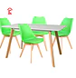 Comedor Rectangular Moderno Tapa Blanca mas 4 Sillas Tulip Nórdicas - Miniatura 12